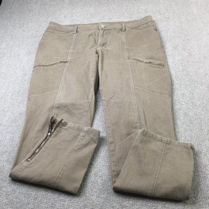 White Black Womens Pants Brown 14 The Skimmer Casual Comfort #0567